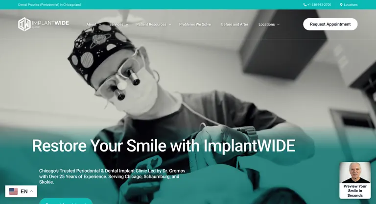 The ImplantWIDE website homepage